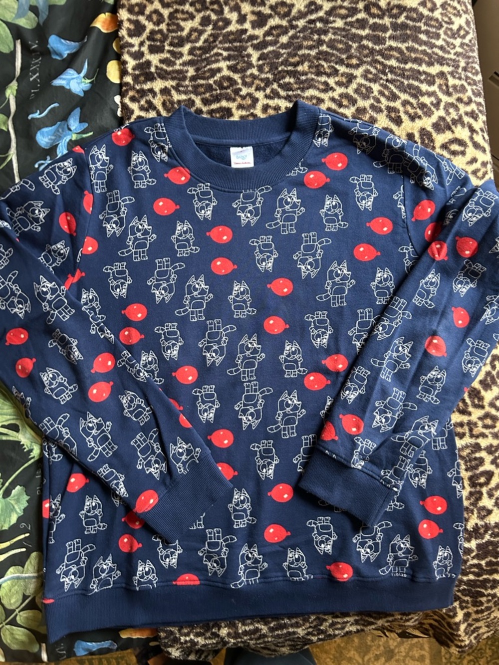 Bluey Navy Pullover with Red Balloon Sweatshirt